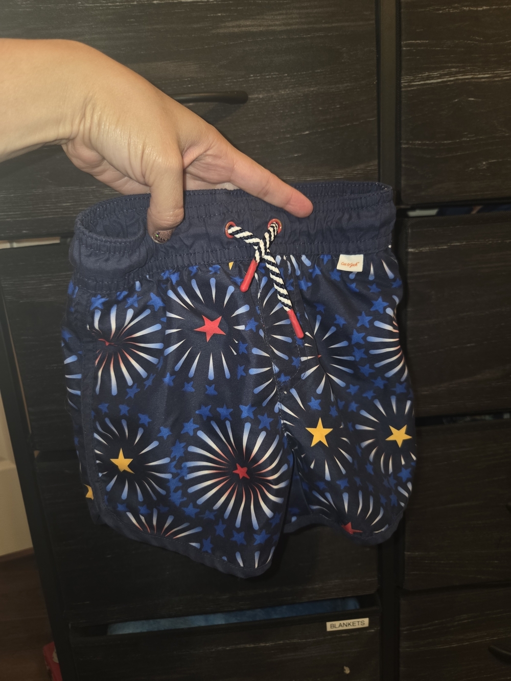 Cat & Jack Navy Fireworks Swim Trunks for Kids 2T